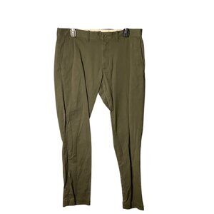 J.Crew Flex Slim Fit Olive Green Pants Mens 30x32 Cotton Blend Re-Imagined